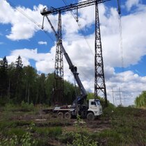 Автовышка 45 метров в работе